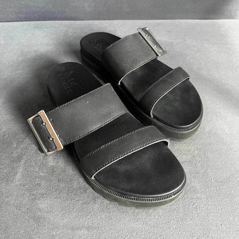 Sorel Roaming Slide Black w/Buckle Size 7.5 NWOT